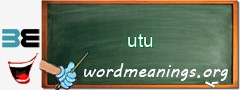 WordMeaning blackboard for utu
